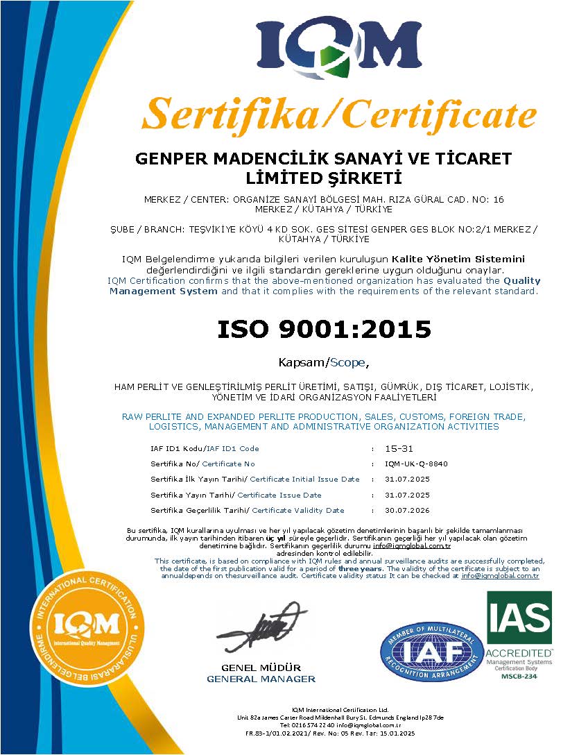 ISO 9001 : 2015